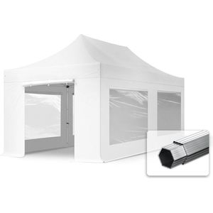 3x6 M Easy Up Partytent Vouwpaviljoen PVC Brandvertragend met Zijwanden (4 Panorama