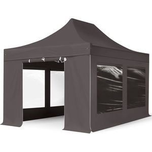 3x4,5 M Easy Up Partytent Vouwpaviljoen met Zijwanden (4 Panorama - PROFESSIONAL Alu 40m