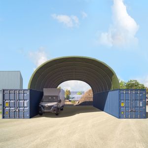 Toolport Container overkapping 8x12 m, PRIMEtex