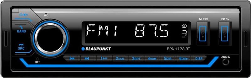 Blaupunkt - BPA 1123 BT - Autoradio - Retro - 1Din - Bluetooth - RDS Tuner - 2 x USB