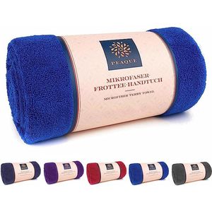 Microvezelhanddoek met badstofstructuur - antibacterieel absorberend sneldrogend light XXL, sporthanddoek rijsthanddoek saunahanddoek (Royal Blue, 80x160, 2X)