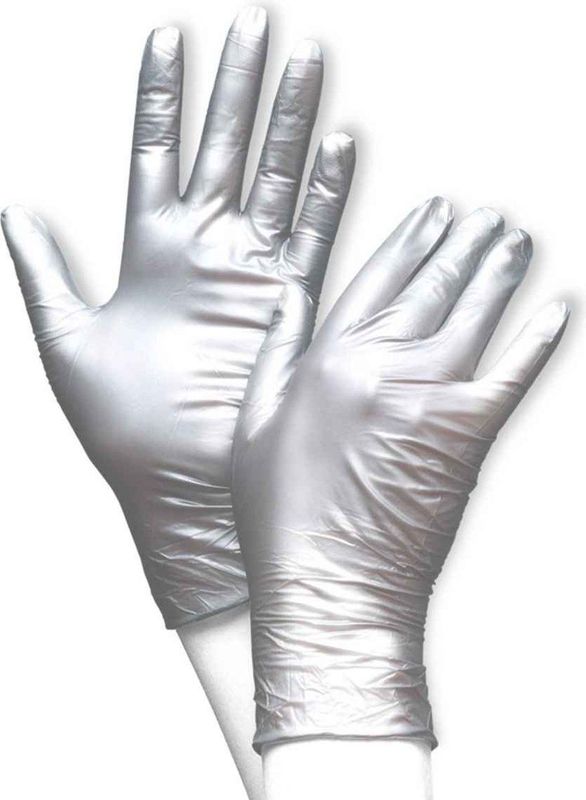Unigloves Nitrile Handschoenen Fancy Silver Maat M 100 stuks