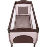 TecTake - kinder reisbed babybed - beige / bruin - 402417 - 126x65x80 cm met draagtas