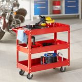 tectake® - 2 Werkplaatswagens met 3 legborden - 402422