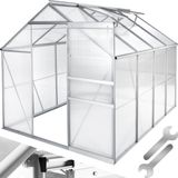 TecTake - aluminium broeikas 250 x 185 x 195 cm - 402476