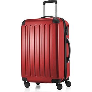 HAUPTSTADTKOFFER - Alex - koffer met harde schaal, trolley, reiskoffer, 4 dubbele wielen, uitbreiding, rood, 65 cm Koffer, koffer