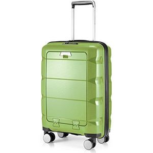 Hauptstadtkoffer - Britz - hardshell koffer met laptopvak, koffer, trolley, rolkoffer, reiskoffer, uitbreidbaar, TSA, 4 wielen, lichtgroen, Handgepäck, Koffer