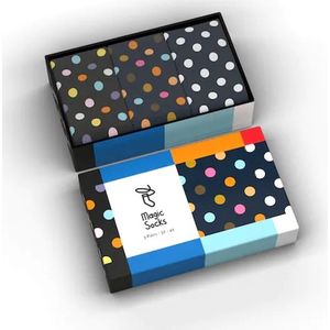 Magic Socks - Triple Dots Box - Sokken - 3 Paar - Heren 42-47 - Katoen