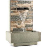 Blumfeldt Watergate - tuinfontein, fontein, sierfontein, waterpartij, binnen en buiten, 1000 L/h circulatie, 15 watt pomp, 10 m kabel, gegalvaniseerd metaal, IPX8 bescherming, grijs