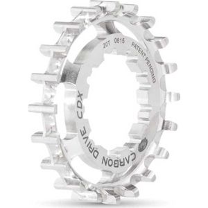 Gates tandwiel 20 Carbon Drive CDX 9 spline RVS achter zilver