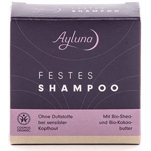 Ayluna Vaste shampoo gevoelig, wast en verzorgt eenvoudig en pH-neutraal als een conventionele shampoo, wordt je haar zacht van vuil bevrijd en de haarwas is een weldadig ritueel, 1 x 60 g