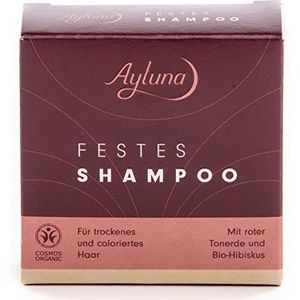 Ayluna Vaste Shampoo Rode Klei en Biologische Hibiscus - 60 g