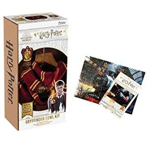 Harry Potter - Griffoendor sjaal breiset + Hogwarts Express puzzel (50 stuks)