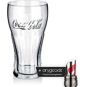 Coca Cola glazen glazen 0,2 l contourglas softdrink Gastro Bar Deco NIEUW + Anygoods flessenschenker