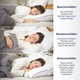 Blumtal Hoofdkussen Slaapkussen 950 g Aanpasbare vulling % microvezel Set van 2 Met Bies