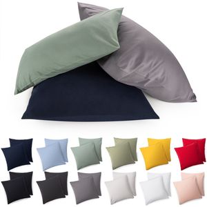 Blumtal - Set Van 2 Kussenslopen - Superzachte Premium Jersey Kussenhoes - 100% Katoen - 80 x 80 cm - Roze