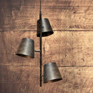 Eco-Light Hanglamp Colt, 3-lamps, vorst-grijs