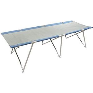 Homecall XXL Camping folding bed 600D polyester /rip stop grey/blue