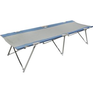 Homecall Camping folding bed 600D polyester /rip stop grey/blue