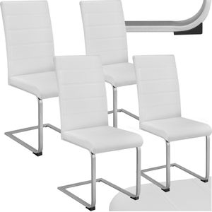 TecTake - Eetkamerstoel Bettina set van 4 wit - 402554