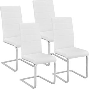 Tectake® - Eetkamerstoel Bettina set van 4 Wit - 402554