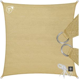 Polyethyleen zonnezeil vierkant beige - 3 x 3 m