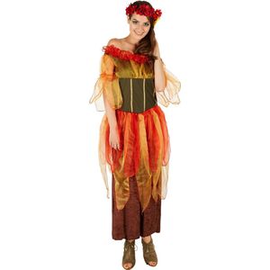 dressforfun - Vrouwenkostuum herfstfee XL - verkleedkleding kostuum halloween verkleden feestkleding carnavalskleding carnaval feestkledij partykleding - 301153