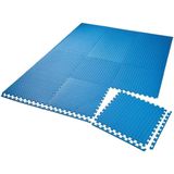tectake - Set van 12 beschermingsmatten fitnessmatten vloerbeschermingsmat - blauw - 3,8 m2 - 402654