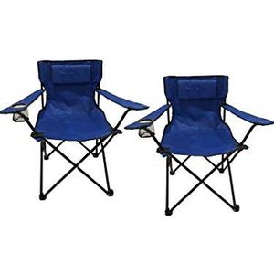 HOMECALL SET opvouwbare campingstoelen, armleuning met bekerhouder, picknicktafel voor buiten, met kussen
