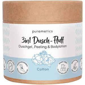 puremetics 3in1 Douchepluis Cotton - Douchegel, bodylotion & scrub in ��n (250 g)