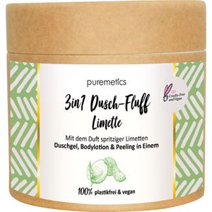 puremetics - Douche-Fluff - Limoen - 3in1 Douchegel - Scrub en Lotion