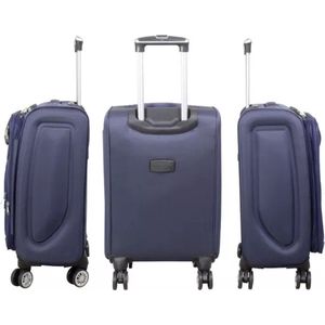 Reiskoffer - Koffer met TSA slot - Reis koffer op wielen - Stof - 60 Liter Maribor - Blauw - Travelsuitcase - M