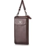 DONBOLSO® Mobiele telefoon schoudertas Porto | Kleine mobiele telefoontas voor dames | Stijlvolle mobiele telefoontas met portemonnee om om je nek te hangen | Crossbody tas dames in bruin