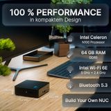 Concept International - FUTURENUC - Mini-pc - Intel Celeron N150 - 4 x 3,6 GHz - Wifi 6E
