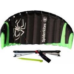 Spiderkites Amigo DC 2.50 + Bar Zwart - Groen