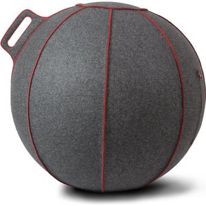 VLUV BOL VELT zitbal 70-75cm - Grey-Melange/Red