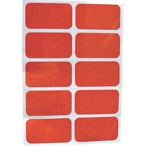 Reflector Stickers rood (set van 10 stuks)