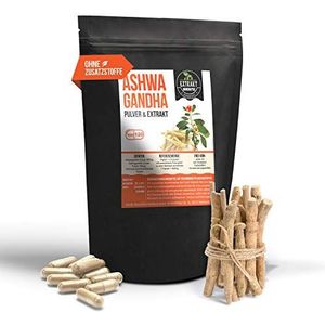 Ashwagandha | 120 capsules | 1480 mg werkzame stof door 10:1 extract | zonder additieven | hoge dosering 100% veganistisch en geproduceerd in Duitsland