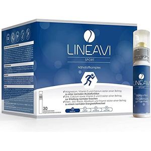 LINEAVI Sport, voedingssupplement met vitaminen, mineralen en L-carnitine, ondersteunt de celbescherming en de elektrolytenbalans, gemaakt in Duitsland, 30 drinkampullen