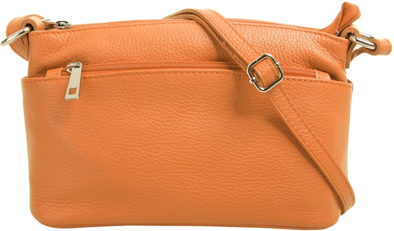 Cluty Umhängetasche, echt Leder, Made in Italy
