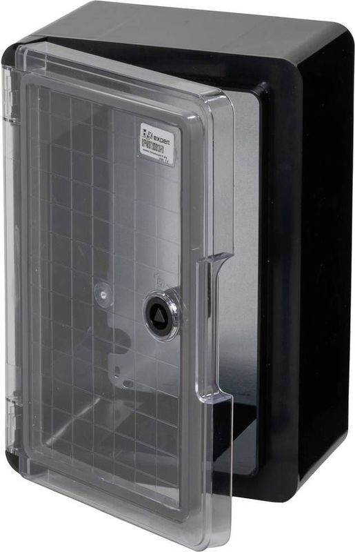 BOXEXPERT - Fleet Blackline - Wandkastbehuizing - Zwart - ABS-kunststof - Transparante Deur