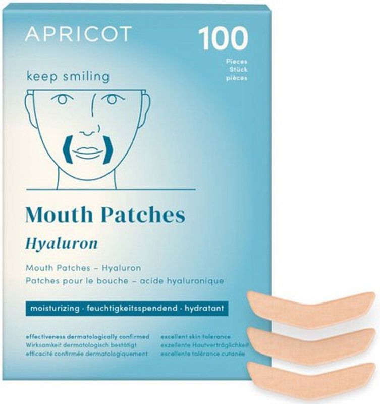 APRICOT - Keep Smiling - Gezichtspleisters - 100 X - Verrijkt met Hyaluronzuur