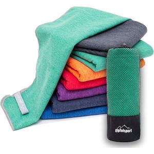 Microvezel handdoek, voor sauna, fitness en sport - strandhanddoek, sporthanddoek - 80x40cm -Groen