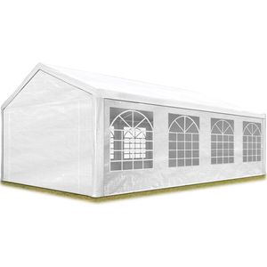 Toolport Partytent Feesttent 4x8 m Wit PE 350 N Waterdicht UV-bestendig