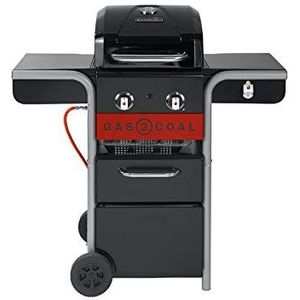 Char-Broil 140924 Gas2Coal 210 Hybride Grill Gas Barbecue, Zwart