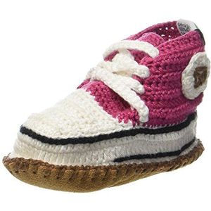 Baobab Schuhe, Handgehaakte baby bio-sneaker met anti-slip wild leren zool, 21-24 maanden (Pink4)