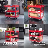 AREBOS Werkplaatswagen - Gereedschapswagen - Gereedschapskar - Rolwagen - met 3 Laden