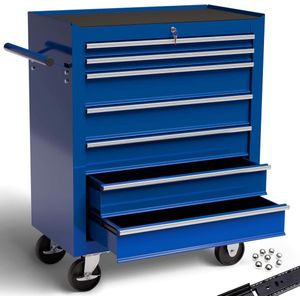AREBOS - Gereedschapswagens - Werkplaatswagen - 7 Lades - Blauw