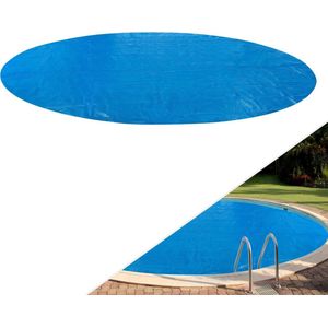 Arebos Pool zonnefolie | in verschillende maten | rond of hoekig | grote materiaaldikte van 400 μm/My / 0,4 mm | Rund 5 m blauw