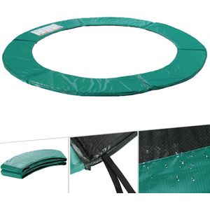 Arebos Randafdekking voor trampoline | randbescherming | veiligheidsmat, 100% UV-bestendig | scheurvast trampoline accessoires | Groen 487 cm